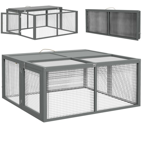 Pawhut rabbit hutch - pawhut, hutch,