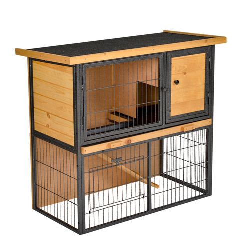 Wood metal rabbit hutch - wood-metal,