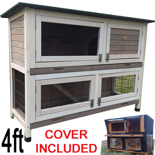 Large rabbit hutch guinea - rabbit,