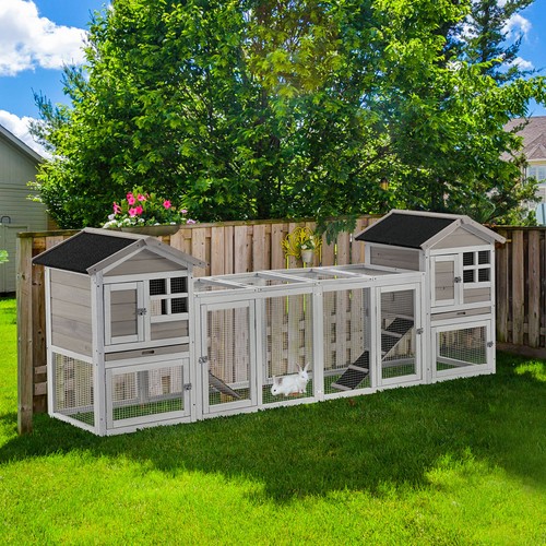 Pawhut rabbit hutch - 2, 1