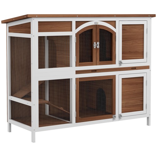 Pawhut rabbit hutch guinea - pawhut, hutch,