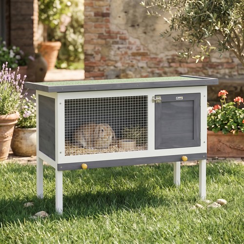 Pawhut rabbit hutch guinea - pawhut, hutch,