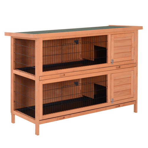 Pawhut rabbit hutch for - rabbit,