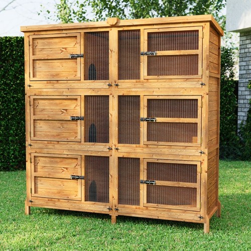 6ft three tier rabbit guinea - three-tier,