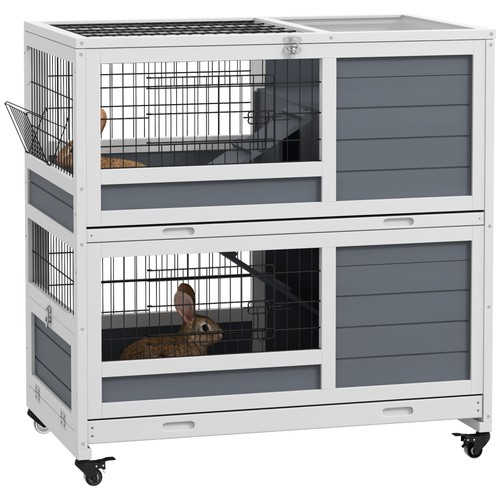 Pawhut rabbit hutch - rabbit, hutch,