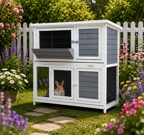 Rabbit hutch hutches run - hutches, runs