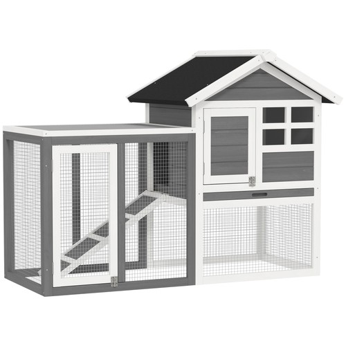 Pawhut rabbit hutch bunny - rabbit,