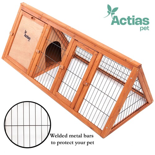 Wooden rabbit guinea pig hutch - wooden,