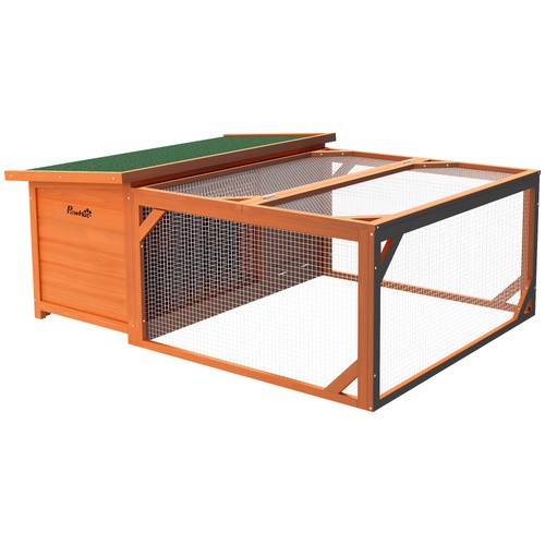 Pawhut rabbit hutch - rabbit, hutch,