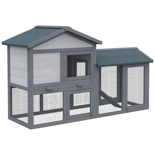Pawhut rabbit hutch guinea - pawhut, hutch,