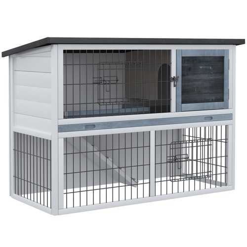 Pawhut rabbit hutch bunny - pawhut,