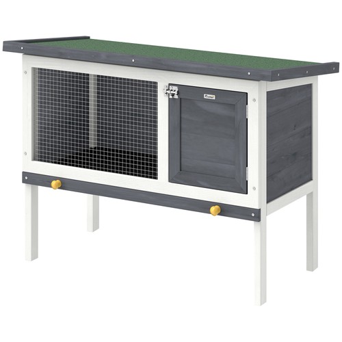 Pawhut outdoor rabbit hutch - pawhut,