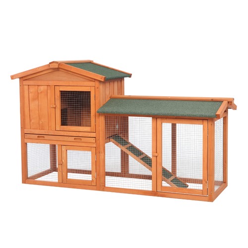 Wooden rabbit hutch - 61",