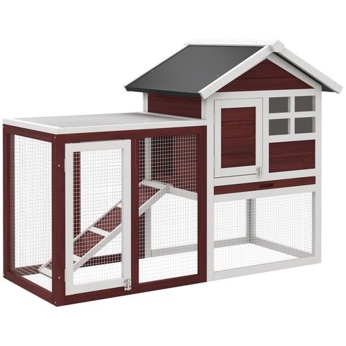 Pawhut rabbit hutch bunny - rabbit, hutch,