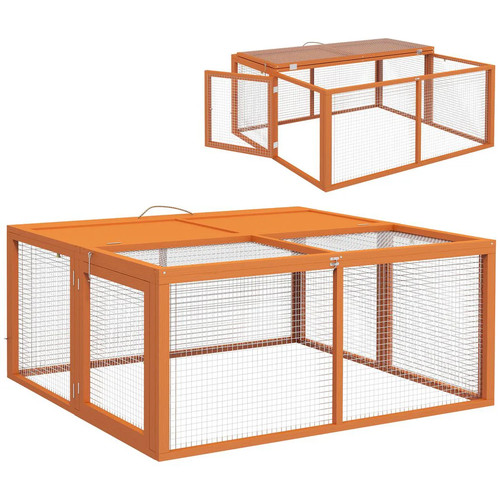 Pawhut wooden folding - pawhut, rabbit