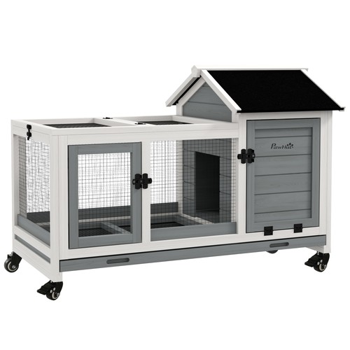 Pawhut rabbit hutch guinea - hutch,,