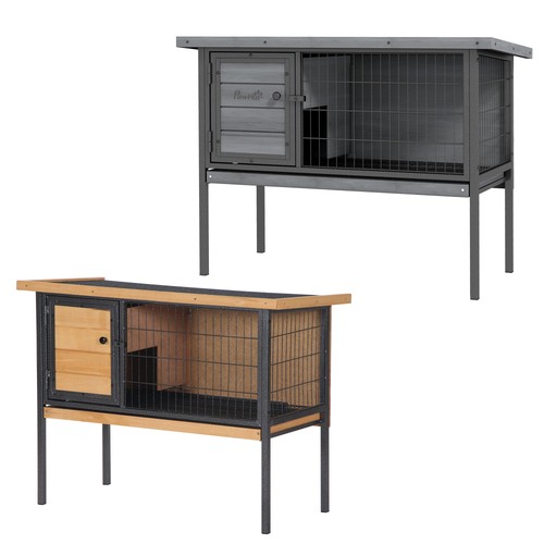 Pawhut rabbit hutch - pawhut, elevated