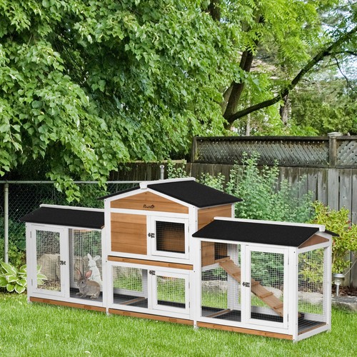 Pawhut rabbit hutch guinea - pawhut,