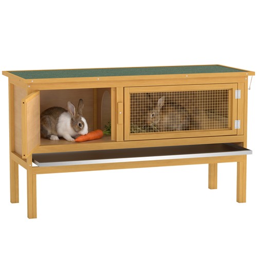 Wooden rabbit hutch bunny cage - wooden,