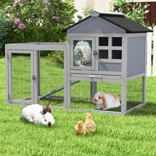 Tier wood rabbit hutch - rabbit,